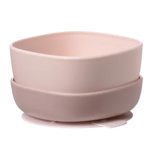 Miseczki dla dzieci - 2 szt. + 1 silikonowa przyssawka, Blush, b.box
