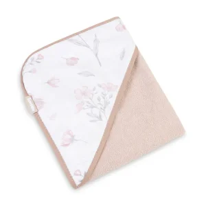 OKRYCIE KĄPIELOWE FROTTE 100X100 LUVI FLORI DUSTY PINK