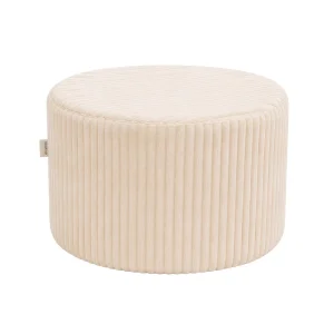 Dziecięca pufa-taburet Sztruksowa New Baby cream 21 × 30 cm