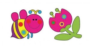 Dekoracje ścienne - Pszczółka i Kwiatuszek