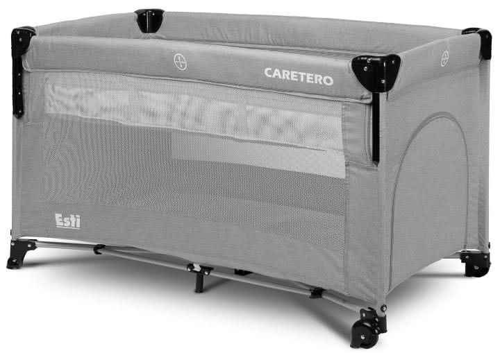 Łóżeczko Caretero Esti  z funkcją dostawki - Grey